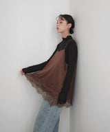 レースサテンキャミ