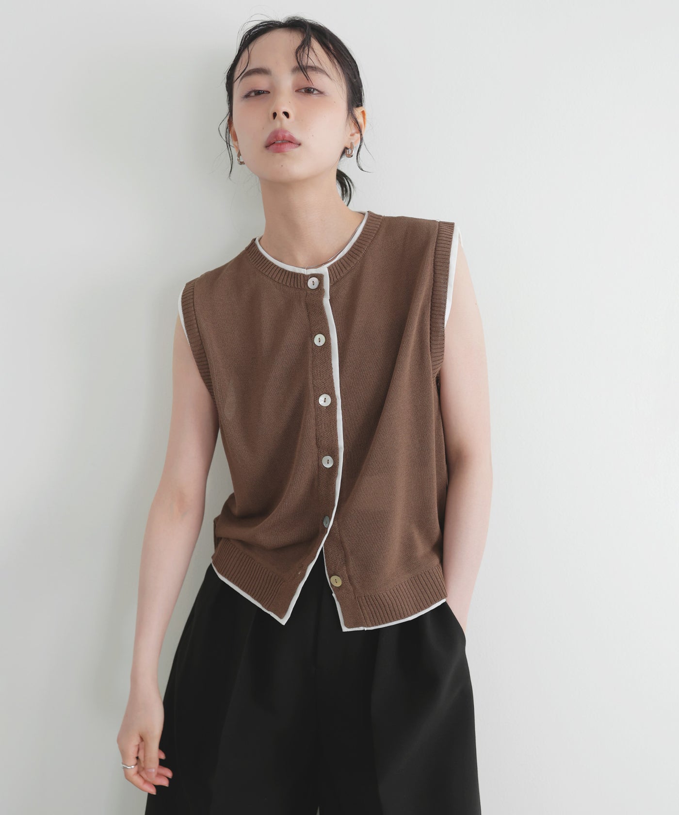 NOBLE/CO/PE ニットベスト Noble（ノーブル）の「CO/PE ニットベスト（ベスト）」 - WEAR