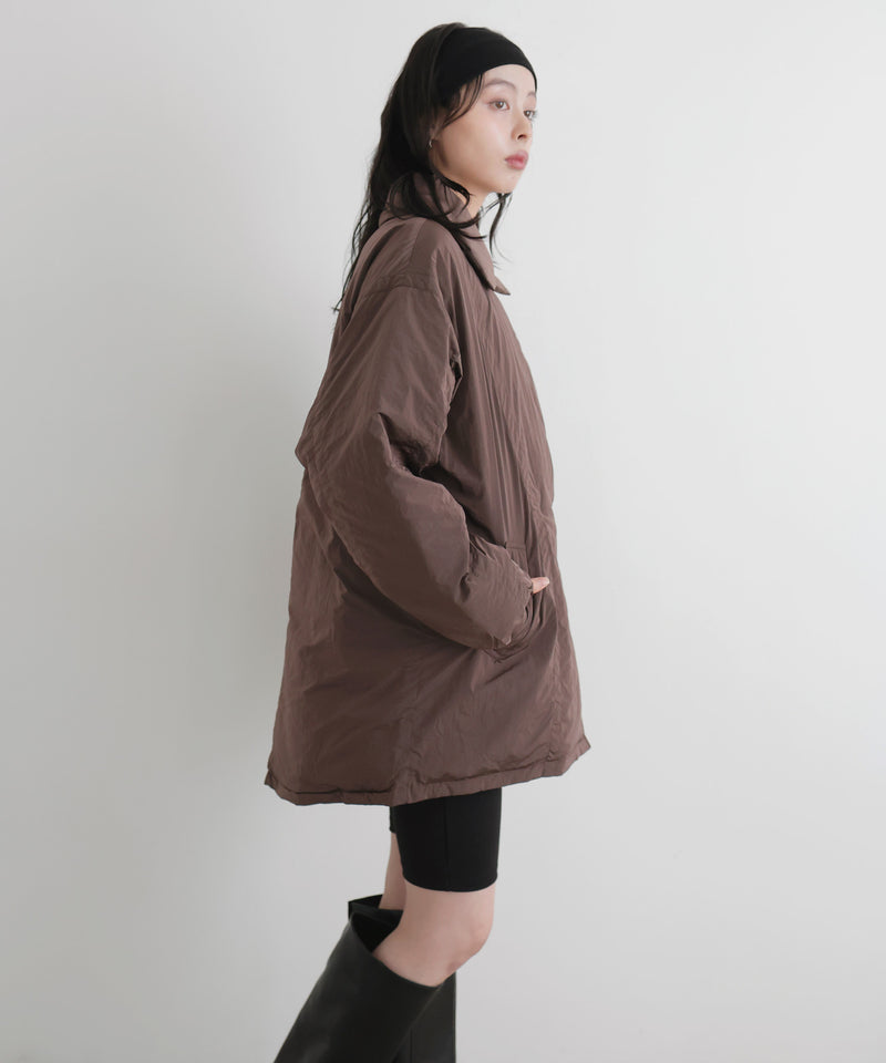 タフタテーラードダウンジャケット