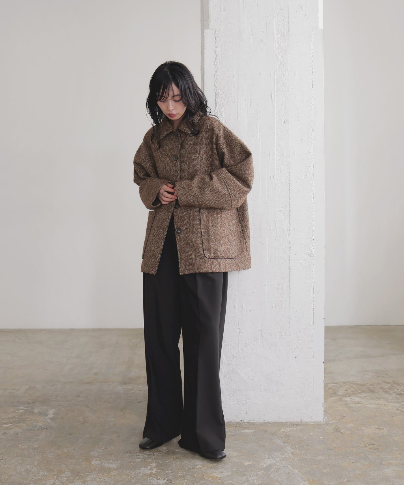 30's カバーオール リネン ヘリンボーン テーラードジャケット ヘリンボーンパイピングカバーオールジャケット – LIAN