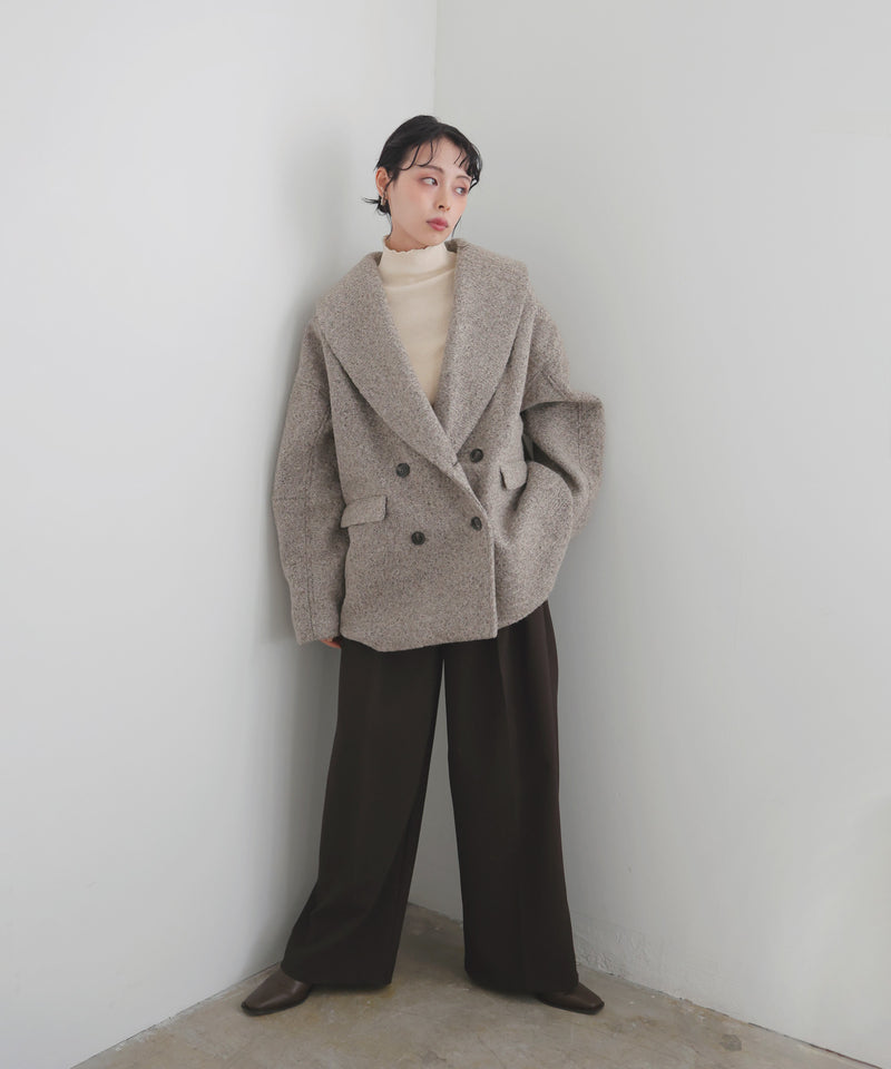 \\10月10日発売//ショールカラーカールシャギーコート