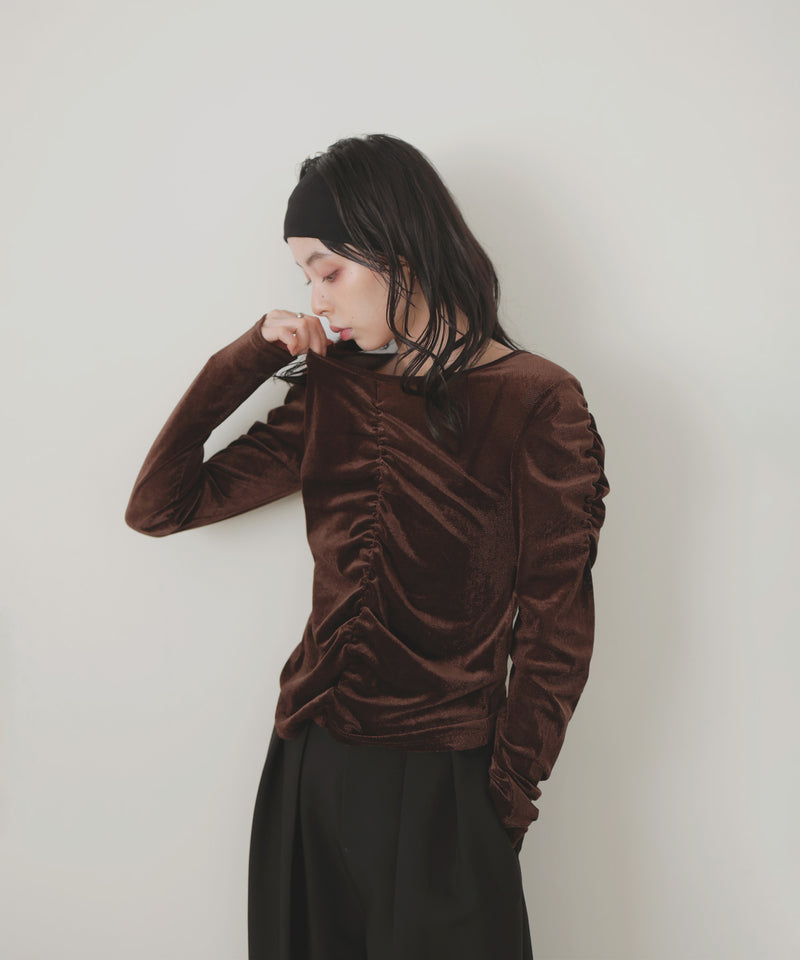 シアーベロアシャーリングプルオーバー