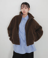 【10月中旬予約商品】ボアバルーンスタンドカラーブルゾン