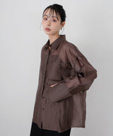 ビックカフスシアーオーバーシャツ