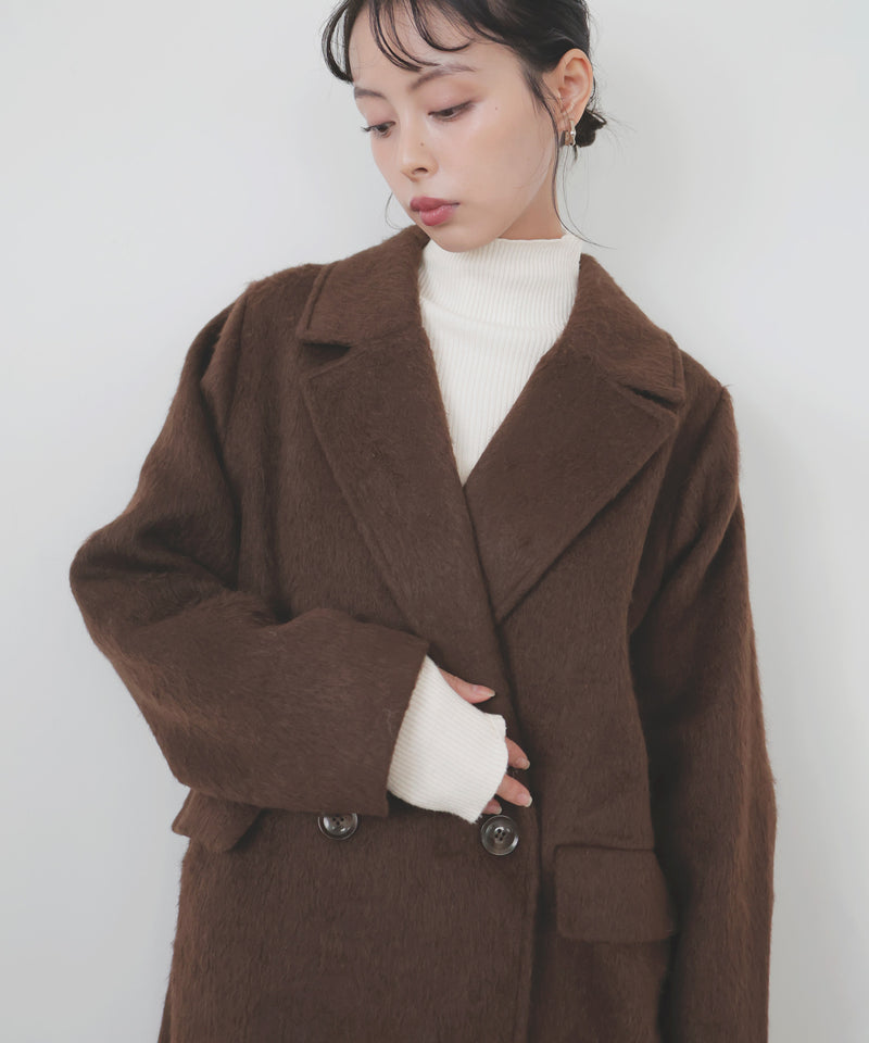 シャギーダブルロングコート