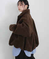 【10月中旬予約商品】ボアバルーンスタンドカラーブルゾン