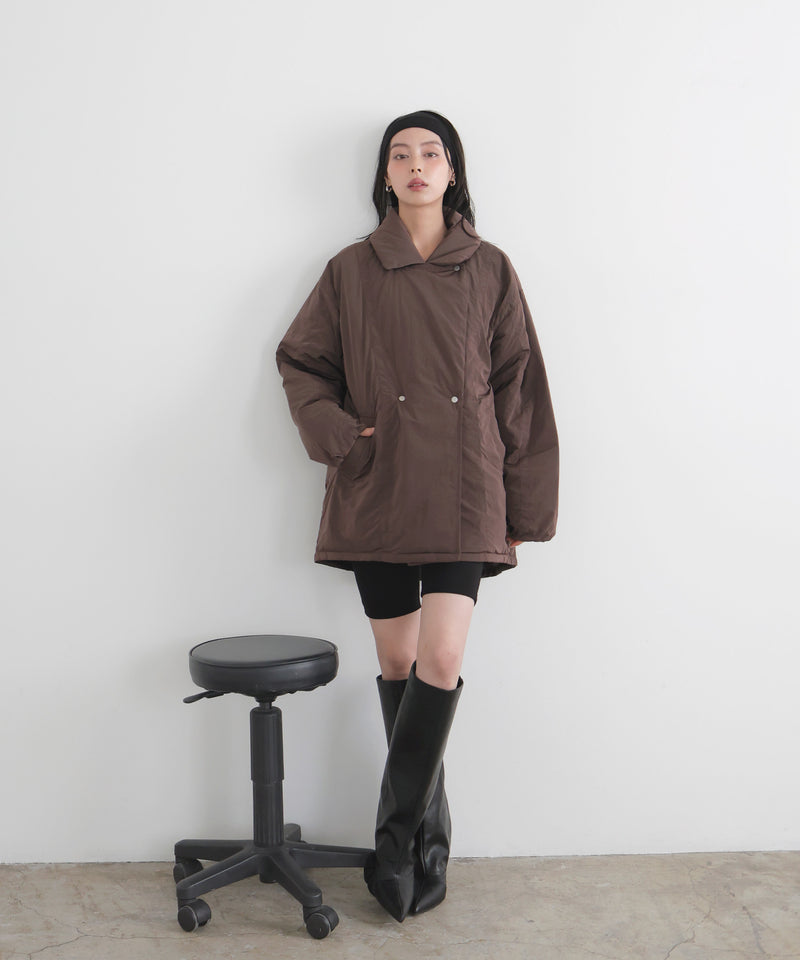 タフタテーラードダウンジャケット