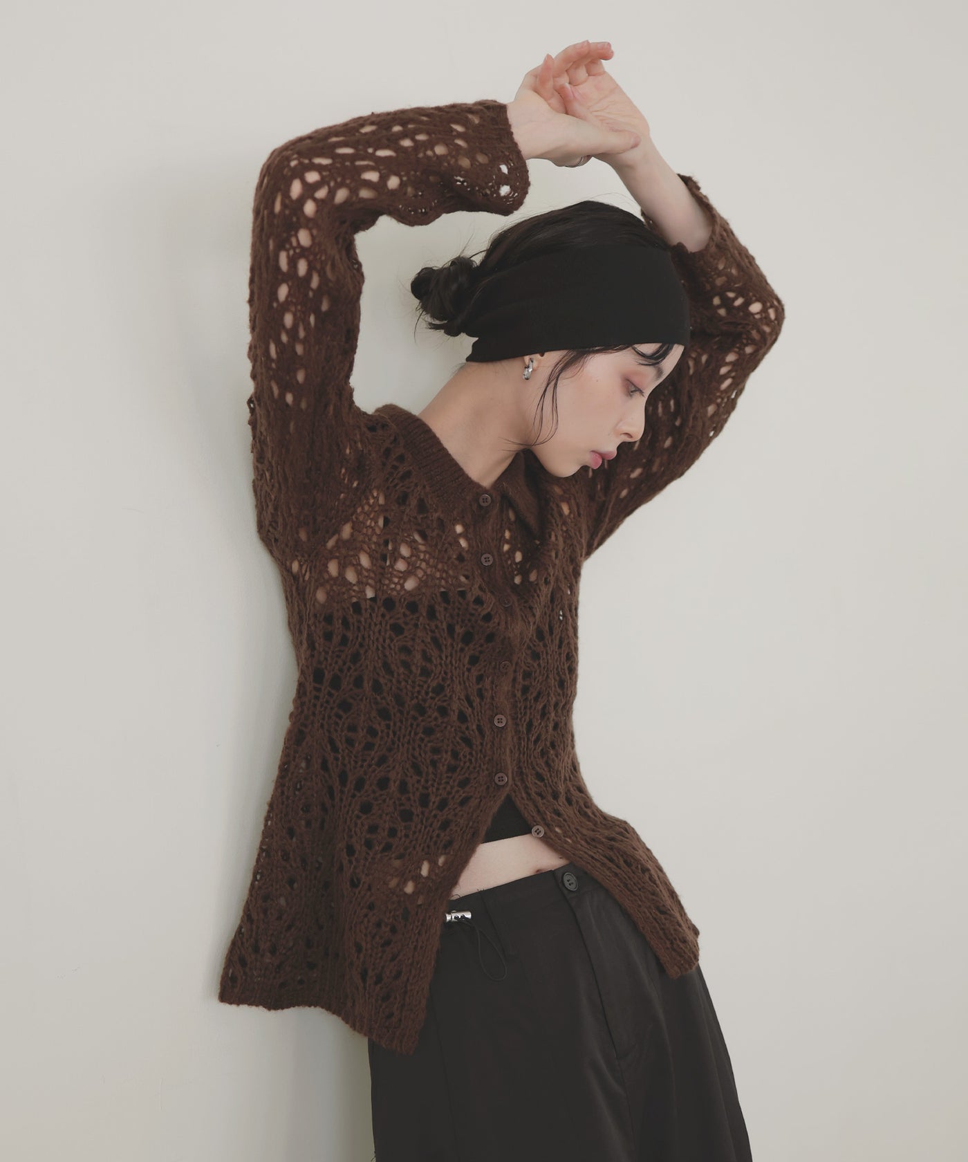 H beauty&youthクリスピーヤーン クロシェ ポロカラーカーディガン 1200025S0653_x1_a020.jpg