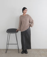 フーディーニットプルオーバー