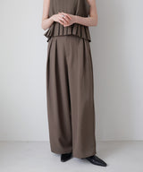 ツータックドレープワイドパンツ