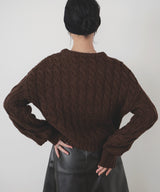 【11月中旬予約商品】バルキータッチケーブルニット