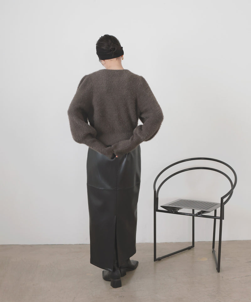 シャギーボリュームスリーブカーディガン