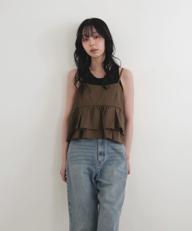 セットアップ対応】ティアードフリルビスチェキャミ – LIAN