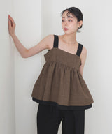 バイカラーツイードキャミ