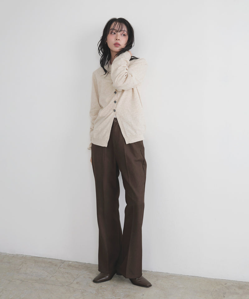 【12月中旬予約商品】センタータックフレアパンツ