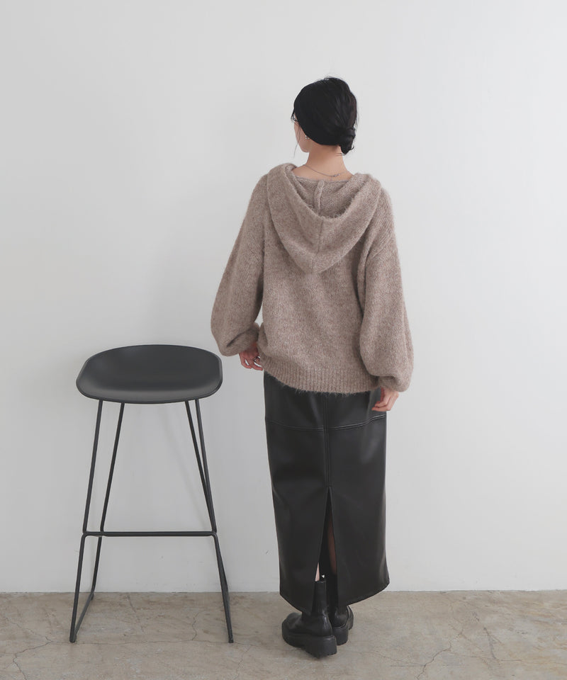 フーディーニットプルオーバー