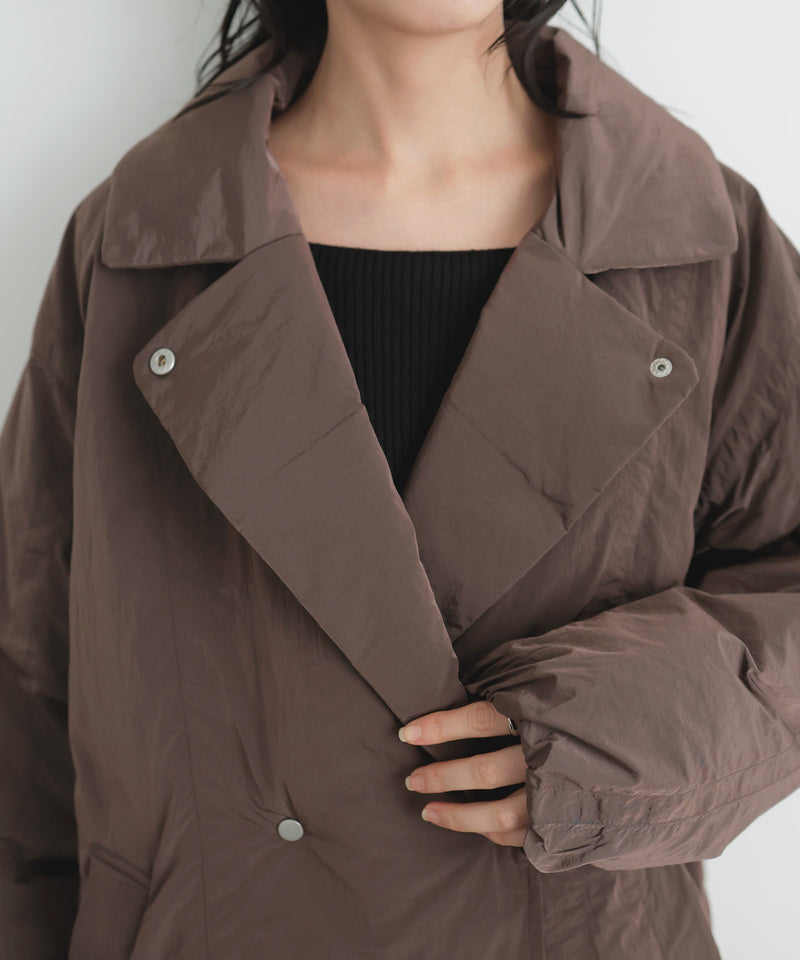 タフタテーラードダウンジャケット