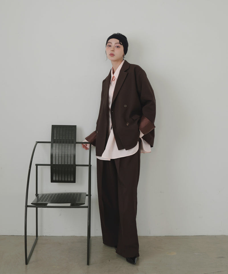 【9月中旬予約商品】ツータックワイドパンツ