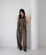 ツータックドレープワイドパンツ