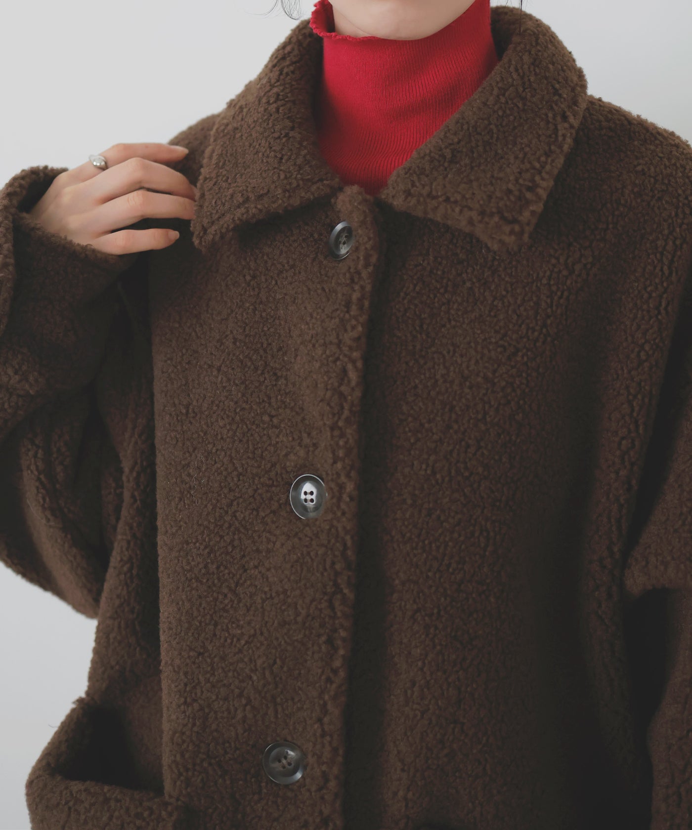 12月下旬予約商品】ボアムートンステンカラーコート – LIAN