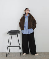 【10月中旬予約商品】ボアバルーンスタンドカラーブルゾン