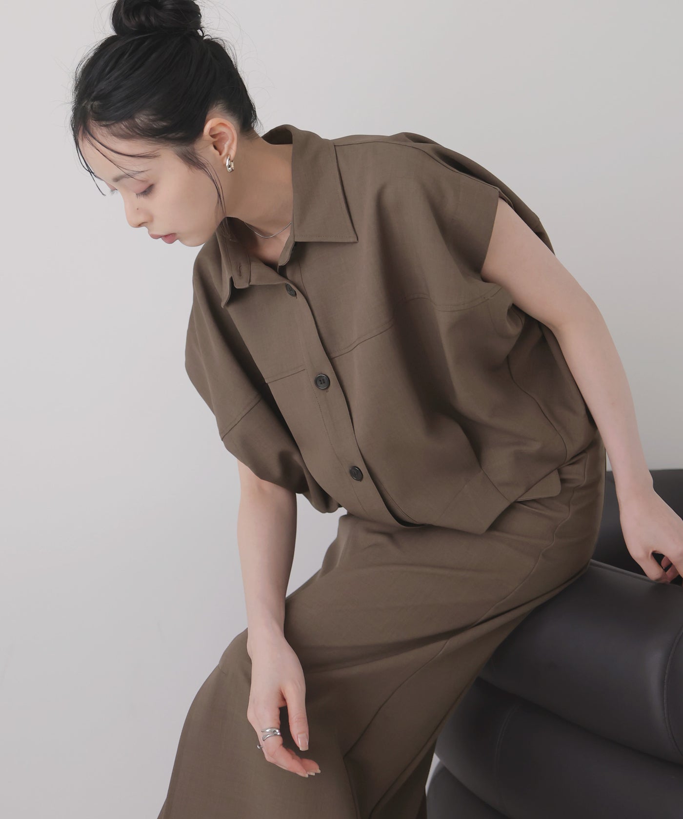 一部予約商品【セットアップ対応】フレンチスリーブボックスシャツ – LIAN