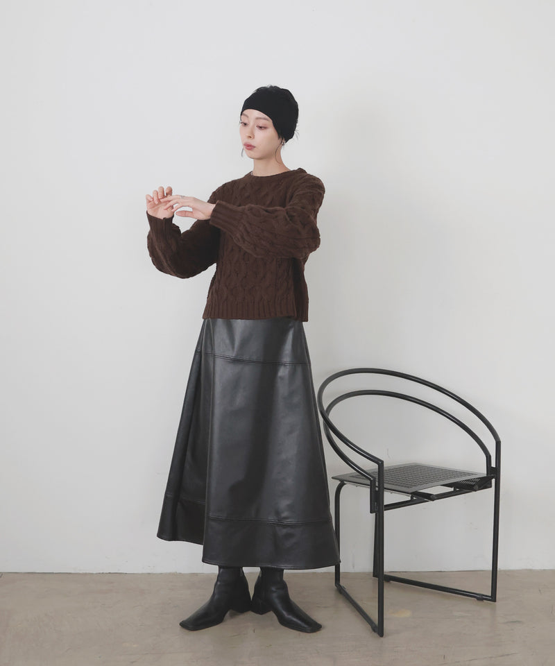 【11月中旬予約商品】バルキータッチケーブルニット