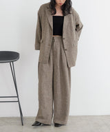 サマーツイードタックパンツ