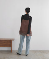 レースサテンキャミ