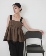 バイカラーツイードキャミ