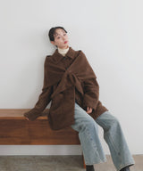 【11月下旬予約商品】ストールセットウールライクコート