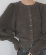 シャギーボリュームスリーブカーディガン