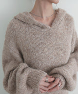 フーディーニットプルオーバー