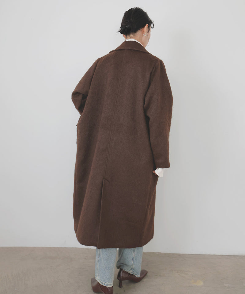 シャギーダブルロングコート