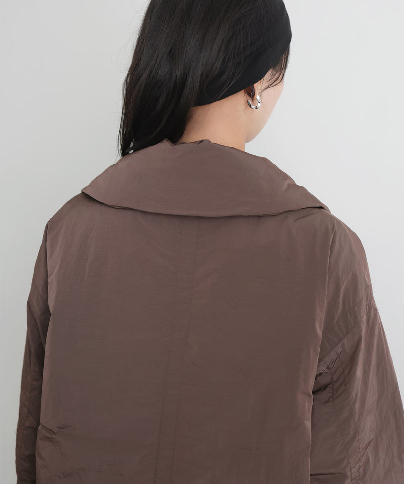 タフタテーラードダウンジャケット