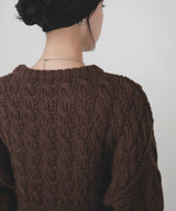 【11月中旬予約商品】バルキータッチケーブルニット