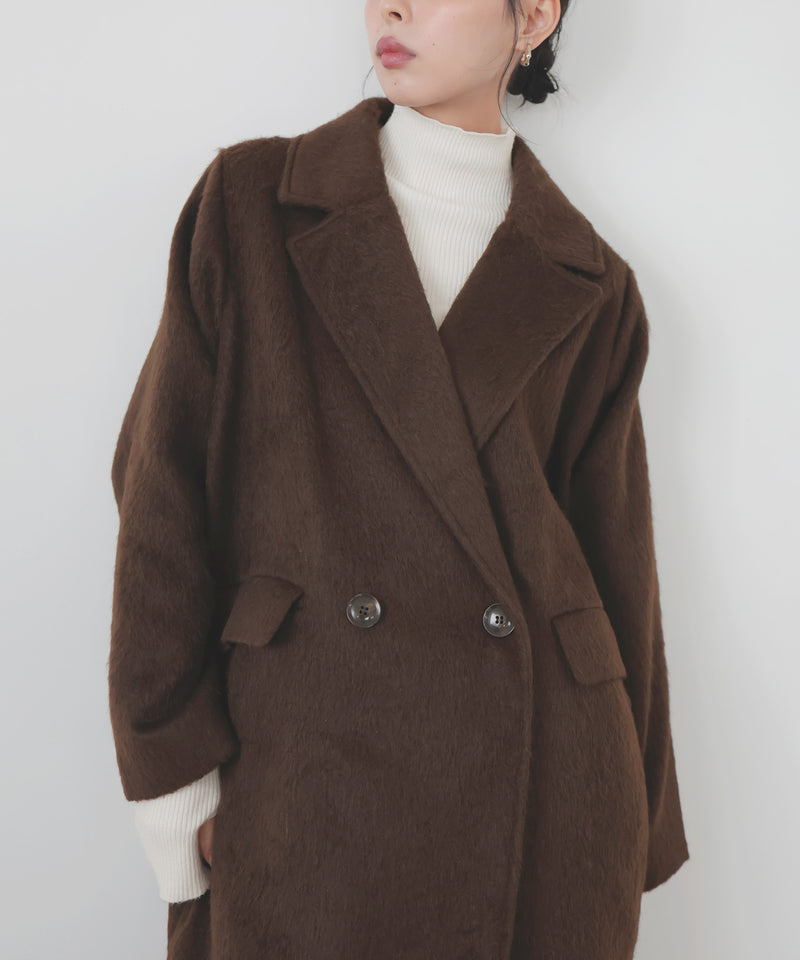 シャギーダブルロングコート