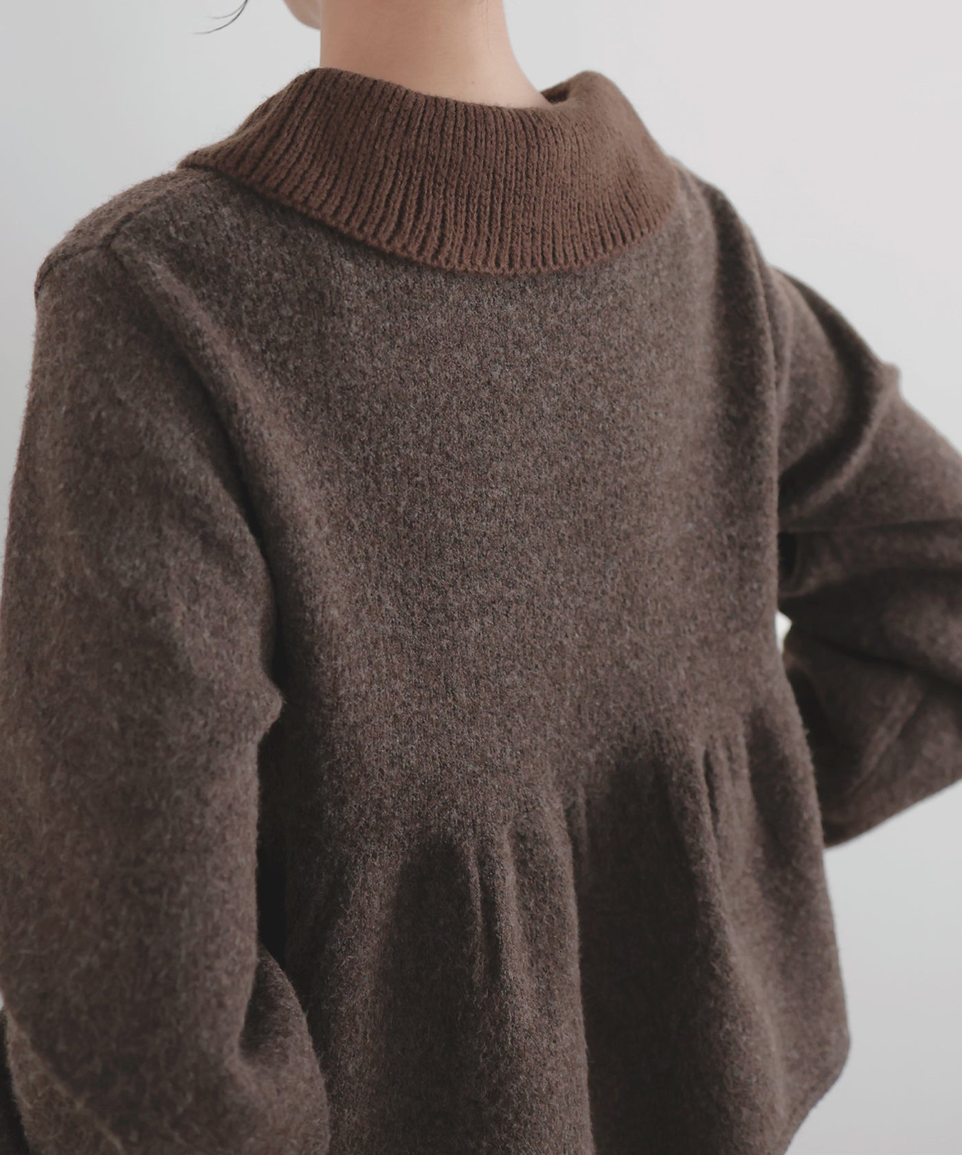 A.P.C ポロカラー ニット マロン ブラウン ウール セーター デニム L Steven Alan＞ オーストラリアンラムズウール ポロカラー ニット NARROW