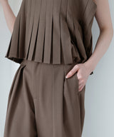 ツータックドレープワイドパンツ