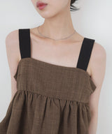 バイカラーツイードキャミ