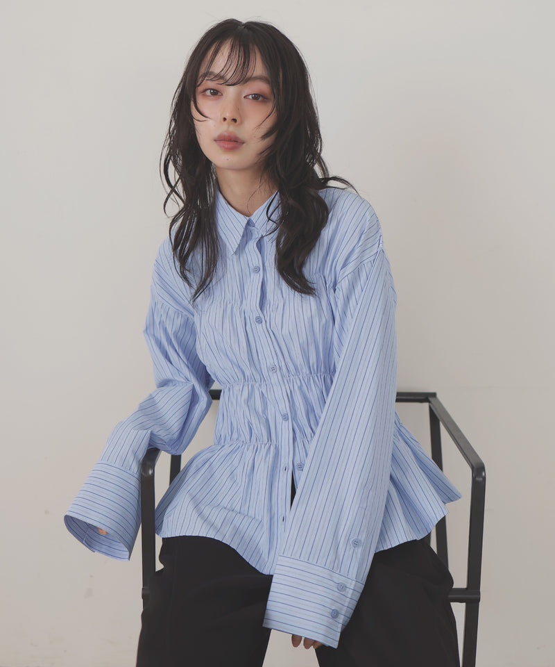 一部予約商品】シャーリングビスチェデザインシャツ – LIAN