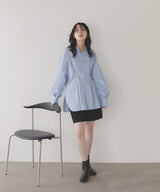 ウエストタックカラーシャツ