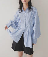 ウエストタックカラーシャツ