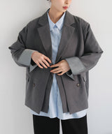 【1月下旬予約商品】レイヤードデザインテーラードジャケット
