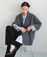 【1月下旬予約商品】レイヤードデザインテーラードジャケット