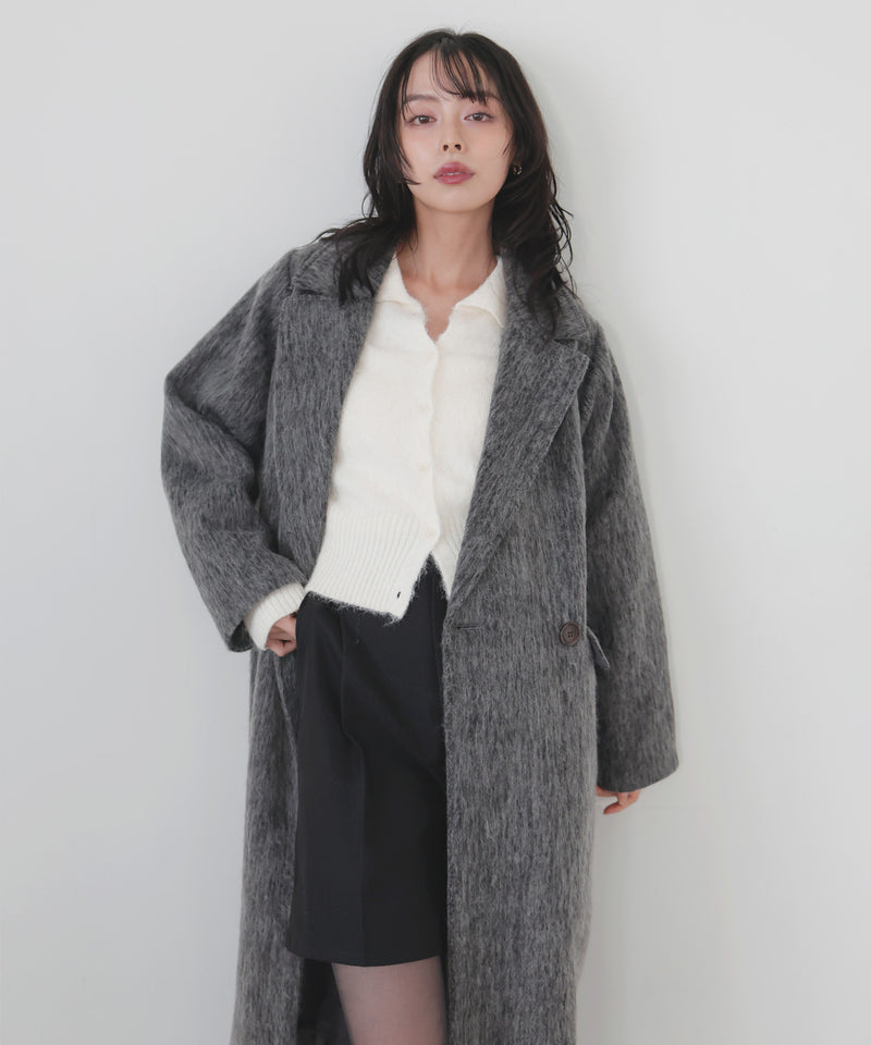 シャギーダブルロングコート