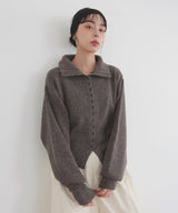 ボタンデザイン2WAYネックニット