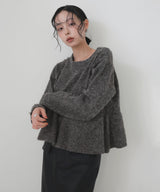 モヘアペプラムクルーネックプルオーバー