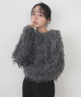 【10月下旬予約商品】ループフリンジ2WAYネックニット