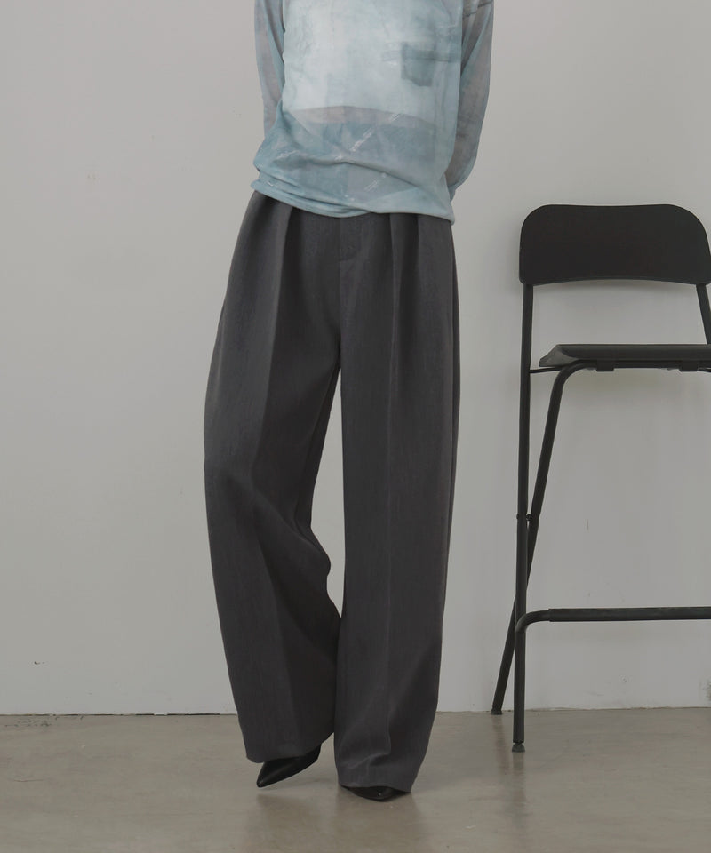 【9月中旬予約商品】ツータックワイドパンツ